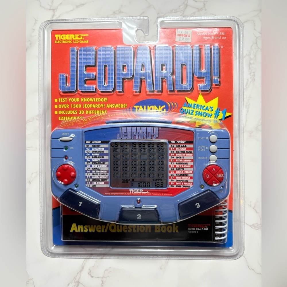 Tiger NEW Vintage Jeopardy 1997 Handheld “Jeopardy!” Game.